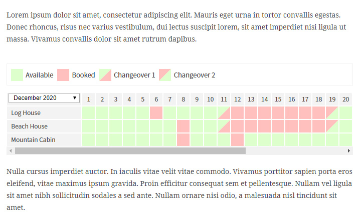 Resumen de calendario múltiple